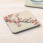 アールデコ日本のさくらんぼブロッサムコースターセット コースター (左側)