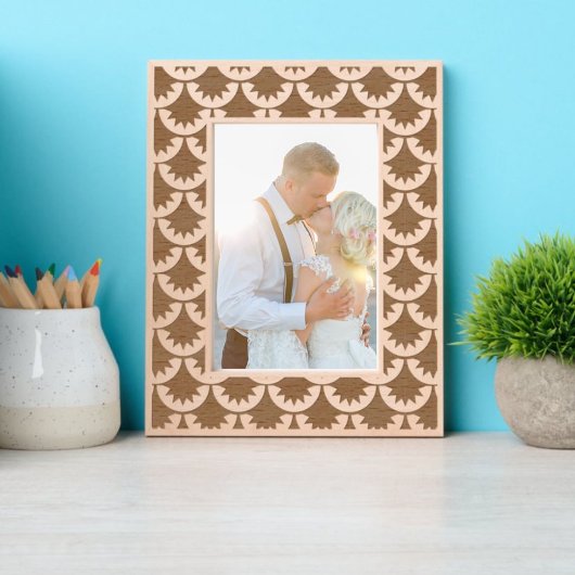 アールデコ日本のコイのはかりで測魚 レーザー彫刻フレーム