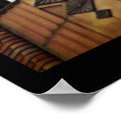 アールデコ日没 ポスター (角)