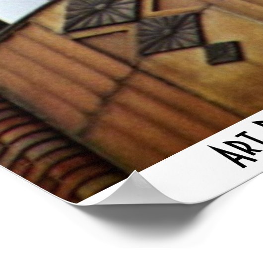 アールデコ日没 ポスター (角)