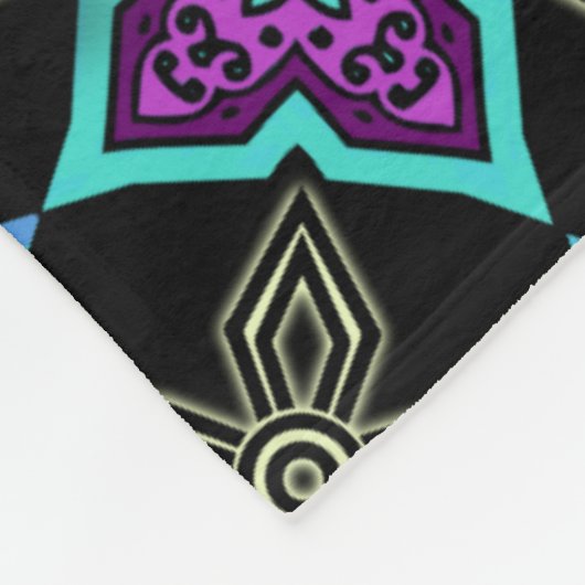 アールデコ星花パーソナライズされた(S) フリースブランケット (角)