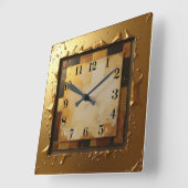 アールデコ時計 スクエア壁時計 (傾斜)