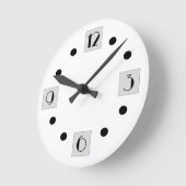 アールデコ時計 ラウンド壁時計 (傾斜)