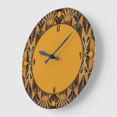 アールデコ木材 ラージ壁時計 (傾斜)