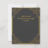 アールデコ木炭50番目の誕生日招待状 招待状 (裏面)