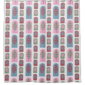 アールデコ木 シャワーカーテン (正面)