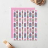 アールデコ木 ノートカード (正面/裏面インサイチュ)