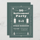 アールデコ枠 招待状 (正面/裏面)