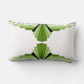 アールデコ柄は緑と黒い腰掛けクッション ランバークッション (裏面)