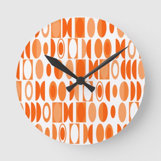 アールデコ楕円 ラウンド壁時計 (正面)