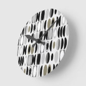 アールデコ楕円 ラウンド壁時計 (傾斜)