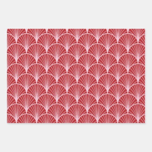 アールデコ模様クリスマス ラッピングペーパーシート (正面3)