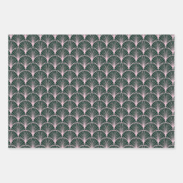 アールデコ模様クリスマス ラッピングペーパーシート