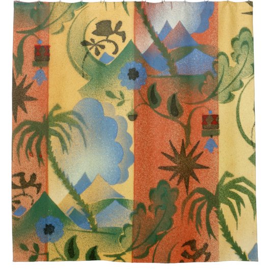 アールデコ模様シャワーカーテン シャワーカーテン (正面)