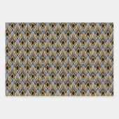 アールデコ模様ラッピング紙シート ラッピングペーパーシート (正面)
