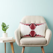 アールデコ模様（赤黒） ランバークッション (椅子)