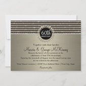 アールデコ横モダン向きストライプグリッタールック 招待状 (裏面)