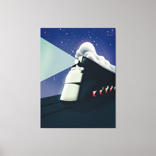 アールデコ機関車 キャンバスプリント (正面)