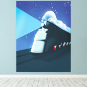 アールデコ機関車 キャンバスプリント (インサイチュ (ウッドフロア))