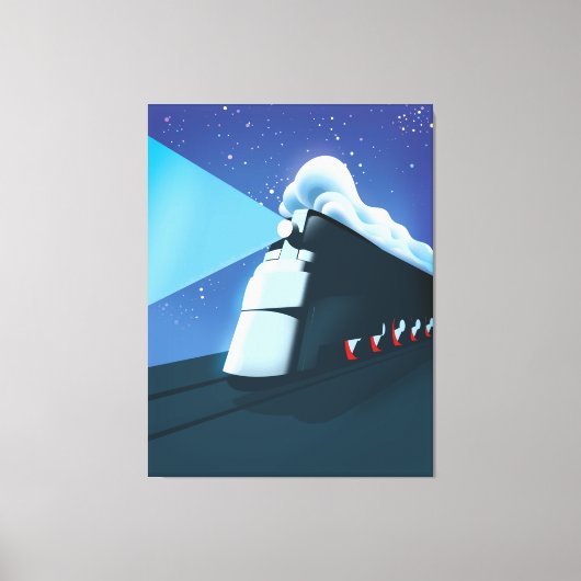 アールデコ機関車 キャンバスプリント (正面)