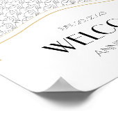 アールデコ歓迎結婚のイベントサインのポスター ポスター (角)
