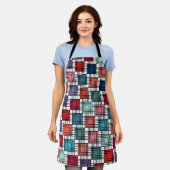 アールデコ正方形 エプロン (着用した状態)