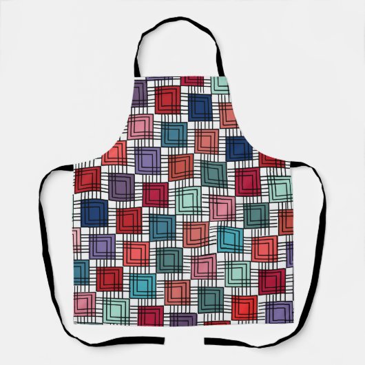 アールデコ正方形 エプロン (正面)