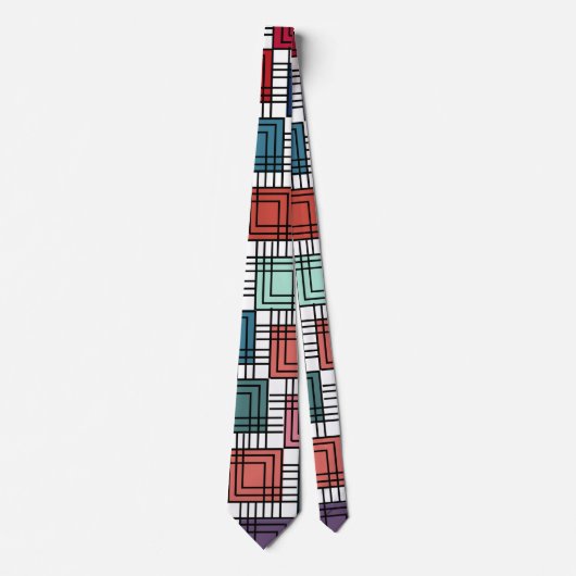アールデコ正方形 ネクタイ (正面)