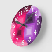 アールデコ正方形 ラウンド壁時計 (傾斜)