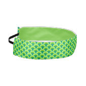 アールデコ波パターン – ジェードグリーン アスレチックヘッドバンド (左)