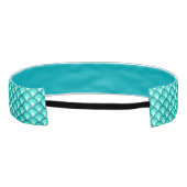 アールデコ波パターン – ターコイズとコバルト アスレチックヘッドバンド (裏面)