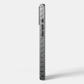アールデコ波パターン – 金属銀 Case-Mate iPhoneケース (裏面 / 左)