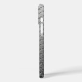 アールデコ波パターン – 金属銀 Case-Mate iPhoneケース (裏面 / 左)