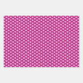 アールデコ波形パターン、アクア、マルーン、ジェードグリーン ラッピングペーパーシート (正面2)