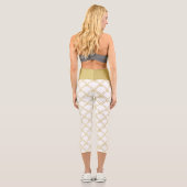 アールデコ海ウェーブパッテン金ゴールドグリッターシーホース カプリレギンス (裏面)