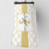 アールデコ海ウェーブパッテン金ゴールドシーホースビーチ ゴルフヘッドカバー (回転90)