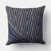 アールデコ海軍と金ゴールド クッション (裏面)