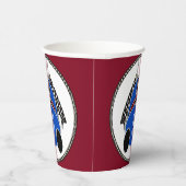 アールデコ漫画スタイルブルーレースカー 紙コップ (右)