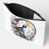 アールデコ猫と月 アクセサリーポーチ (見開き)