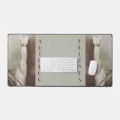 アールデコ猫ヴィンテージ猫科の動物トゥーペグレイ デスクマット (キーボード&マウス)