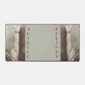 アールデコ猫ヴィンテージ猫科の動物トゥーペグレイ デスクマット (正面)