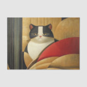 アールデコ猫 薄葉紙 (正面)