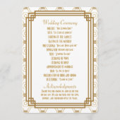 アールデコ白結婚式 プログラム (裏面)