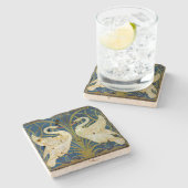 アールデコ白鳥 ストーンコースター (横)