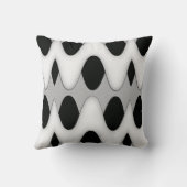 アールデコ白黒グリームウェーブ装飾用クッション クッション (裏面)