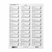 アールデコ白黒ストライプ ラベル (フルシート)