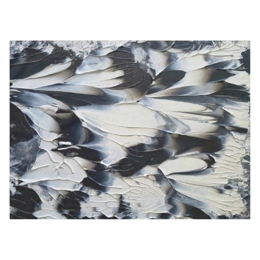 アールデコ白黒テーブルクロス テーブルクロス (正面(横))