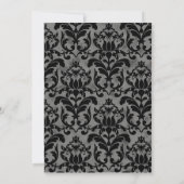 アールデコ白黒金ゴールドタイポグラフィ結婚ズ 招待状 (裏面)