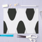 アールデコ白黒 薄葉紙 (クラフト)