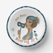 アールデコ白 ペーパーボウル (正面)